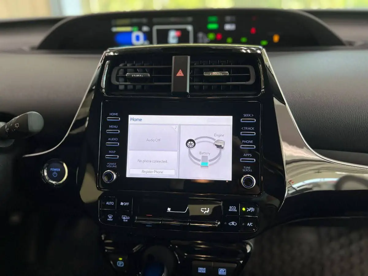 2022 Prius Hybrid AWD Blue touch screen